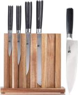 🔪 kyoku 5-piece knife set with block - 8 inch chef knife, 8 inch bread knife, 6.5 inch carving knife, 5 inch utility knife, 3.5 inch paring knife – high-quality japanese steel cutlery kitchen knives set with wooden block logo