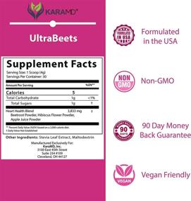 img 2 attached to 💚 KaraMD UltraBeets: Doctor Formulated Superfood Powder Boosts Nitric Oxide, Heart Health, Circulation, and Energy – Natural, Non-GMO, Vegan Supplement, 30 Servings
