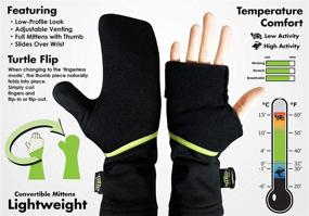 img 3 attached to Turtle Gloves Lightweight Convertible Running Outdoor Recreation