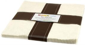 img 1 attached to Premium Kona Cotton Snow Ten Squares - Superior Quality Fabric for Quilting and Crafts