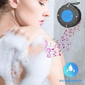 img 3 attached to 🚿 PEYOU Shower Speaker IPX7 Waterproof, Bluetooth 5.0 Bathroom Shower Radio: Portable, Wireless Speaker with Suction Cup, Loud Voice, Rich Bass, Built-in Mic – Perfect Outdoor/Gift!