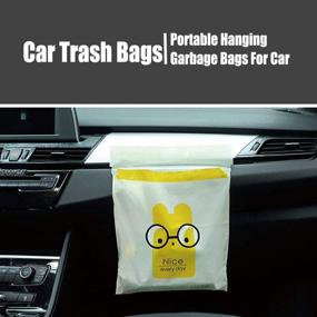img 1 attached to 🚗 30 PCS Adhesive Car Garbage Bags – Waterproof & Leakproof Waste Bags for Car, Kitchen, Study Room, Long Term Travel, and Family with Children - Nice Everyday
