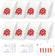 🧴 lanmu replacement vacuum bags for miele fjm airclean 3d efficiency dust bags - fits compact c1, c2, complete c1, s4, s6 - canister vacuum cleaner (8 bags & 2 filters) логотип