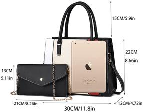 img 1 attached to 👜 Stylish ELDA Handbags Set: Shoulder Messenger, Matching Women's Handbags, Wallets & Satchels