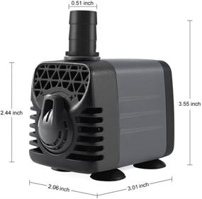 img 1 attached to 🌊 Ankway Upgraded Submersible Water Pump - Humanized Rotation Switch, 2 Nozzles - Pond Aquarium Fish Tank Fountain Inline - 5.9ft Power Cord