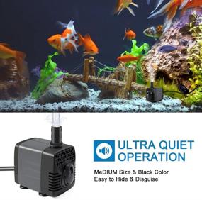 img 3 attached to 🌊 Ankway Upgraded Submersible Water Pump - Humanized Rotation Switch, 2 Nozzles - Pond Aquarium Fish Tank Fountain Inline - 5.9ft Power Cord