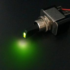 img 3 attached to Weideer 3 Pin Green LED Toggle Switch 30A 12V DC SPST ON/Off Auto Light Illuminated Rocker Toggle Switch For Car Truck Boat With Connect Jumper Wires