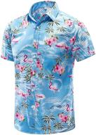 🌺 hawaiian sleeve printed summer men's shirts: evnmenst's stylish clothing for a tropical vibe logo