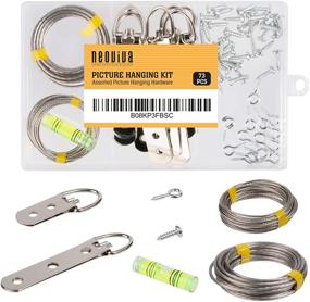 img 4 attached to 🖼️ NEOVIVA 73-Piece Picture Hanging Kit: Assorted Hangers with D-Ring, Coated Wire, Stainless Steel Wire, Screw-Eye, and Level - Ideal for Wall Mounting