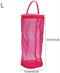 img 1 attached to Large Red Mesh Yarn Storage Bag - Lightweight Portable Tote Organizer for Knitting and Crocheting - Cloth Woven Holder for Convenient Yarn Storage