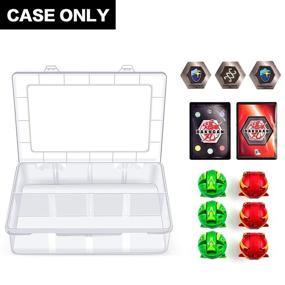 img 3 attached to 🧺 Органайзер для игрушек Bakugan Storage Case – Включает в себя Бакукоры, боевые фигурки и мини-игрушки – Удобный переносной ящик