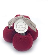 🧶 strings dk yarn, 1.76oz 109 yards per ball, 4-pack (pinot) - 55% extra fine merino wool 45% cotton logo