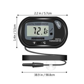 img 3 attached to 🌡️ Thlevel Digital Aquarium Fish Tank Thermometer: Accurate Water Temperature Gauge with Sensor Probe for Reptile Turtle Incubators - Water-Resistant & Reliable