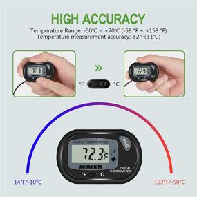 img 2 attached to 🌡️ Thlevel Digital Aquarium Fish Tank Thermometer: Accurate Water Temperature Gauge with Sensor Probe for Reptile Turtle Incubators - Water-Resistant & Reliable