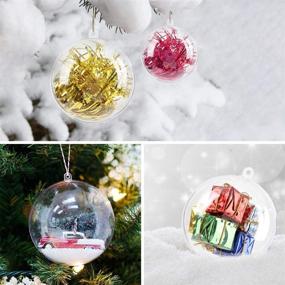 img 2 attached to 🎄 AGM 20Pcs Clear Fillable Christmas Ornaments Ball Set - Festive DIY Decoration Baubles for Holiday Crafts, New Year's Present, Wedding, Home Decor and Party