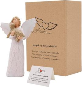 img 4 attached to Hotme Angel of Friendship: Sympathy Gifts for Dog Owners, Pet Memorial Gifts, Passed Away Dog Remembrance Gift, Sculpted Hand-Painted Figure