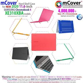 img 1 attached to 🔒 mCover Hard Shell Case for 2020 11.6" Samsung Chromebook 4 XE310XBA Series (Black) - Enhanced Protection and Style