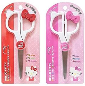 img 3 attached to 🐱 Sanrio Hello Kitty Face Line Scissors: Cute Hello Kitty Ears with Ribbon in Pink or Red