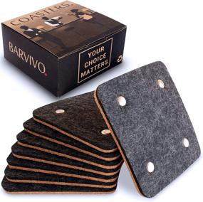 img 4 attached to 🍻 BARVIVO Absorbent Rivet Drinks Coasters