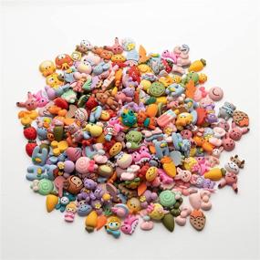 img 1 attached to 🐾 25pcs Cute Cartoon Animal and Fruit Slime Charms - Assorted Fruit Resin Flatback Sets for DIY Crafts, Decorations, Scrapbooking, Embellishments, Hair Clips