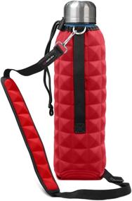 img 4 attached to 🚰 Adjustable Shoulder Strap Water Bottle Carrier by Metric USA - Snug Fit Insulated Reversible Sleeve for 25oz Water Bottle (Bottle not Included) - Ideal Holder for Walking, Hiking, Camping, and Traveling