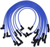 🔌 high-performance 9mm blue spark plug wire set - enhanced ignition wire replacement for ford f-150 f150 mustang 5.0l 5.8l, sbf 302 logo