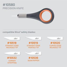 img 3 attached to 🔪 Slice 10580 Precision Knife – Unique Finger Grip Handle, Superior Control, Precise Cutting, Finger-Friendly Design, Enhanced Durability – Lasts 11x Longer than Stainless Steel, Black