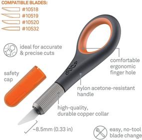 img 1 attached to 🔪 Slice 10580 Precision Knife – Unique Finger Grip Handle, Superior Control, Precise Cutting, Finger-Friendly Design, Enhanced Durability – Lasts 11x Longer than Stainless Steel, Black