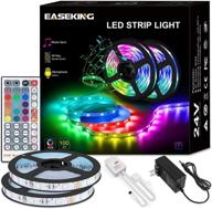 🎉 vibrant decoration for bedroom & parties: easeking 65.6ft led light strip - 600 leds 5050 with music sync & remote control логотип