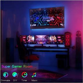 img 1 attached to 🎉 Vibrant Decoration for Bedroom & Parties: Easeking 65.6ft LED Light Strip - 600 LEDs 5050 with Music Sync & Remote Control