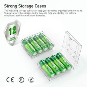 img 1 attached to 🔋 Fufly AA Rechargeable Batteries 2800mAh - High Capacity 1.2V Ni-MH Precharged Battery (8-Pack)