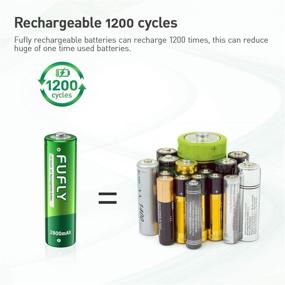 img 3 attached to 🔋 Fufly AA Rechargeable Batteries 2800mAh - High Capacity 1.2V Ni-MH Precharged Battery (8-Pack)