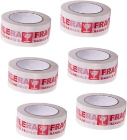 img 1 attached to AGU Warning Fragile Tape-Handle With Care Packing Printing Tape-2 Inch X 330 Feet (110 Yards) -6Rolls