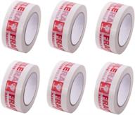 agu warning fragile tape-handle with care packing printing tape-2 inch x 330 feet (110 yards) -6rolls logo