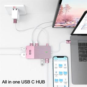 img 2 attached to 💻 Enhance Your Productivity with USB Docking Station Giq USB C Hub - Triple Display Dual Monitor Adapter Compatible with MacBook M1