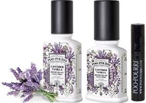 img 1 attached to Poo-Pourri Lavender Vanilla Bathroom Deodorizer Set: Lavender Infused with Vanilla, 3-Piece