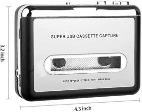 img 1 attached to 🎵 Kaforble Cassette Player: Portable Tape to MP3 Converter with USB | For Laptop PC & Mac | Software CD & Headphone Included