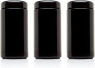 preserve freshness with infinity jars 500 ml 3-pack: tall large black ultraviolet glass wide mouth screw top jar logo