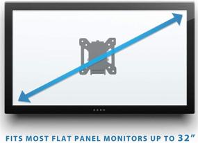 img 2 attached to 📺 Tilting TV Wall Mount Bracket by Mount-It! for Small TV and Computer Monitors - Low-Profile Design, Quick Release Function, Fits 24-32 Inch Screens Up to VESA 100, 44 lbs Capacity - Black