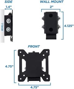 img 1 attached to 📺 Tilting TV Wall Mount Bracket by Mount-It! for Small TV and Computer Monitors - Low-Profile Design, Quick Release Function, Fits 24-32 Inch Screens Up to VESA 100, 44 lbs Capacity - Black