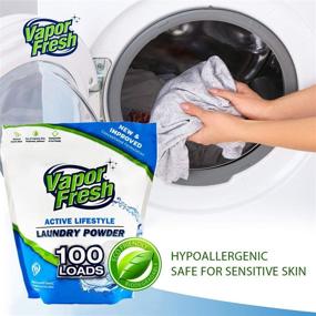 img 1 attached to 🔒 100-Load Vapor Fresh Unscented Laundry Detergent Powder - Free and Clear - HE-Safe