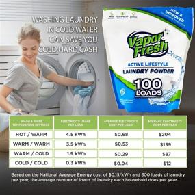 img 3 attached to 🔒 100-Load Vapor Fresh Unscented Laundry Detergent Powder - Free and Clear - HE-Safe