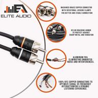 🎧 elite audio premium series rca y-adapter splitter cable - 1 male to 2 female rca interconnects, double-shielded with noise reduction, 100% ofc copper logo