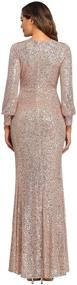 img 3 attached to 👗 Sequin Bridesmaid Sleeve Evening Dress for Women - Women's Clothing