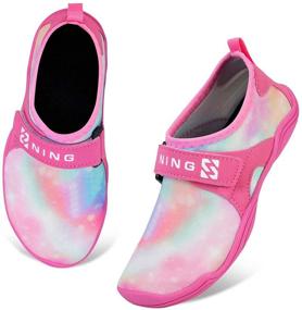 img 4 attached to 👟 Torotto Kids Water Shoes - Toddler Swim Shoes, Lightweight Pool Shoes Barefoot Non-Slip Aqua Socks, Athletic Sneakers for Girls & Boys