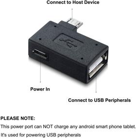 img 1 attached to 🔌 ZYF Адаптер Micro USB OTG 90 градусов (левый + правый) угловой с портом для зарядки Micro USB - 2 штуки для Firestick, Streaming TV Stick, PlayStation Classic, Chromecast, Android Phone/Tablet