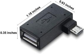 img 2 attached to 🔌 ZYF Адаптер Micro USB OTG 90 градусов (левый + правый) угловой с портом для зарядки Micro USB - 2 штуки для Firestick, Streaming TV Stick, PlayStation Classic, Chromecast, Android Phone/Tablet