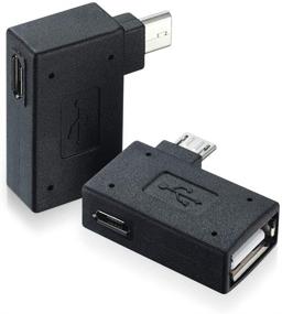 img 3 attached to 🔌 ZYF Адаптер Micro USB OTG 90 градусов (левый + правый) угловой с портом для зарядки Micro USB - 2 штуки для Firestick, Streaming TV Stick, PlayStation Classic, Chromecast, Android Phone/Tablet