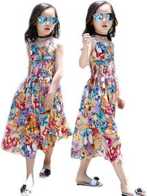 img 1 attached to 👗 Stylish EGELEXY Bohemian Summer Chiffon Jumpsuit for Girls - Trendy Girls' Clothing