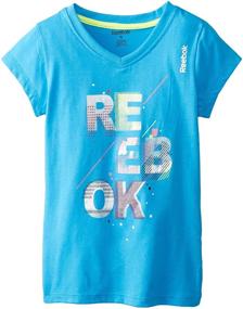 img 2 attached to Футболка с коротким рукавом Reebok для девочек - с ярким логотипом, модная и удобная для активных малышей!